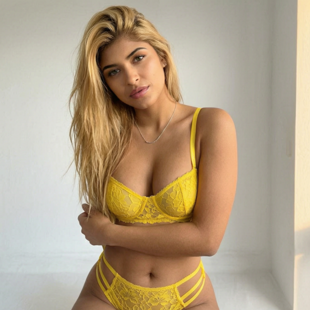 This yellow lingerie