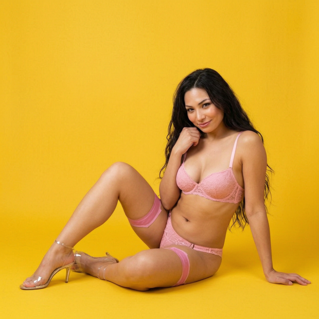 This pink set has me