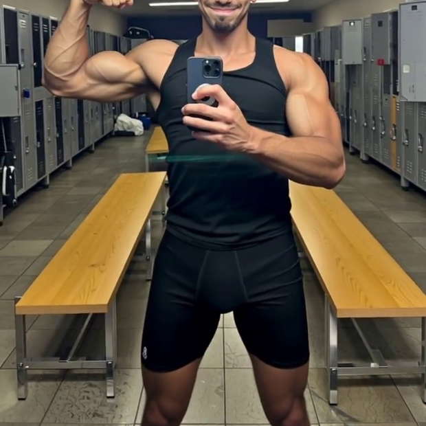 Flexing hard, your m